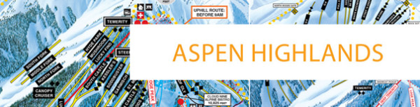 Trail Maps Aspen Trail Finder - Aspen Snowmass Aspen Highlands Mountain Winter Trail Map 600x154