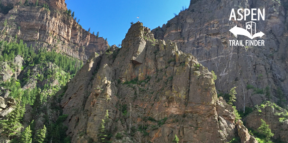 American Flag in Glenwood Canyon