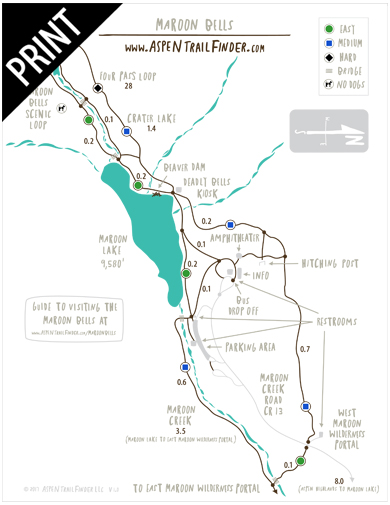 Maroon Bells Trail Map