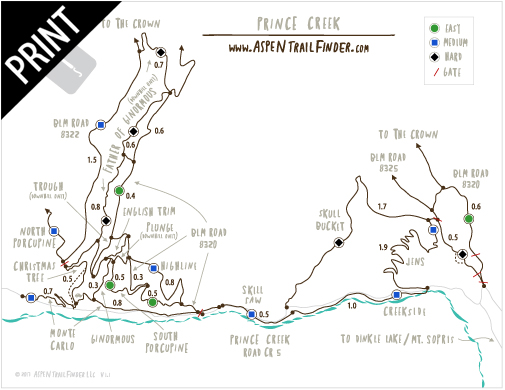 Prince Creek Trail Map