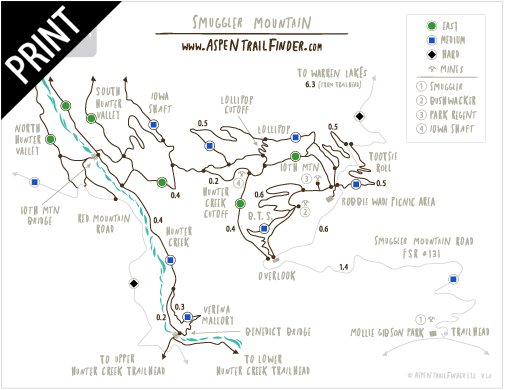 Aspen Hiking Trail Map - Winny Kariotta