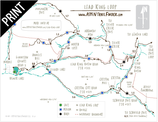 Lead King Loop Trail Map